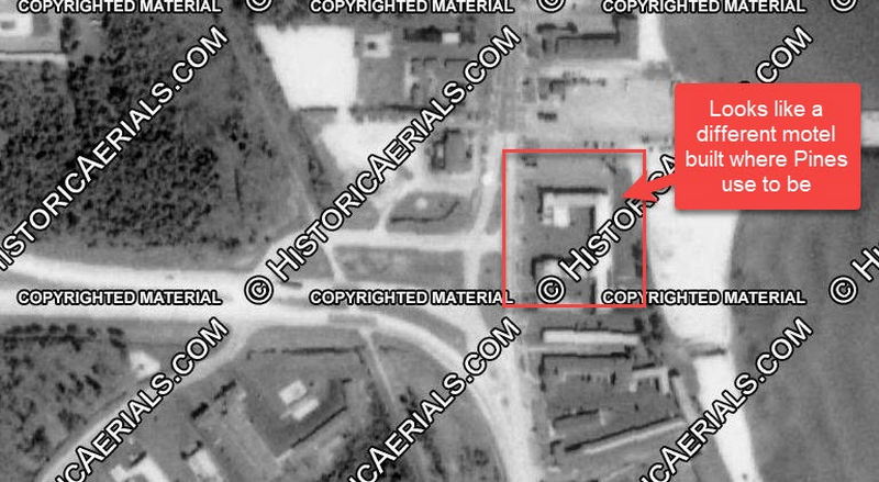 Pines Motel - 1994 Aerial - Different Motel Now Gone Also (newer photo)